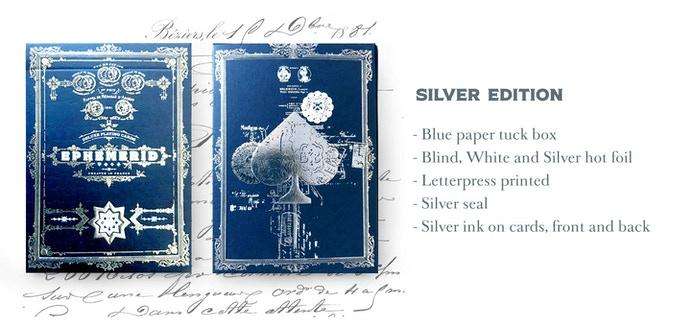 PlayingCardDecks.com-EPHEMERID v2 Silver Playing Cards NPCC