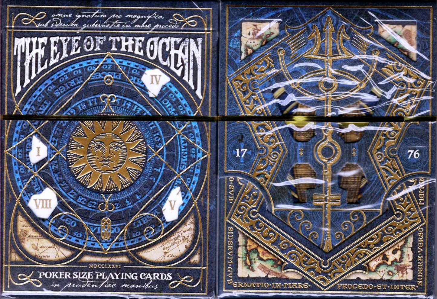 PlayingCardDecks.com-Eye of the Ocean Playing Cards Cartamundi: Solis Blue