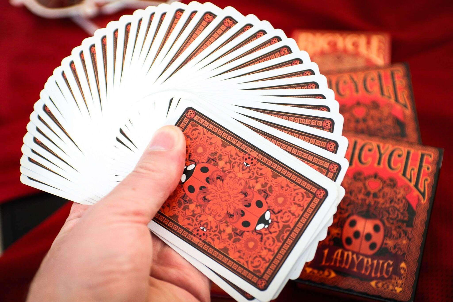 PlayingCardDecks.com-Ladybug Bicycle Gilded Playing Cards