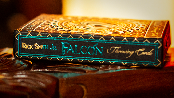 PlayingCardDecks.com-Falcon Aqua Deluxe Throwing Playing Cards USPCC
