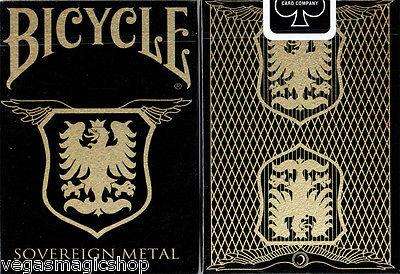 PlayingCardDecks.com-Sovereign Metal Copper & Stainless Steel 2 Deck Set Bicycle Playing Cards