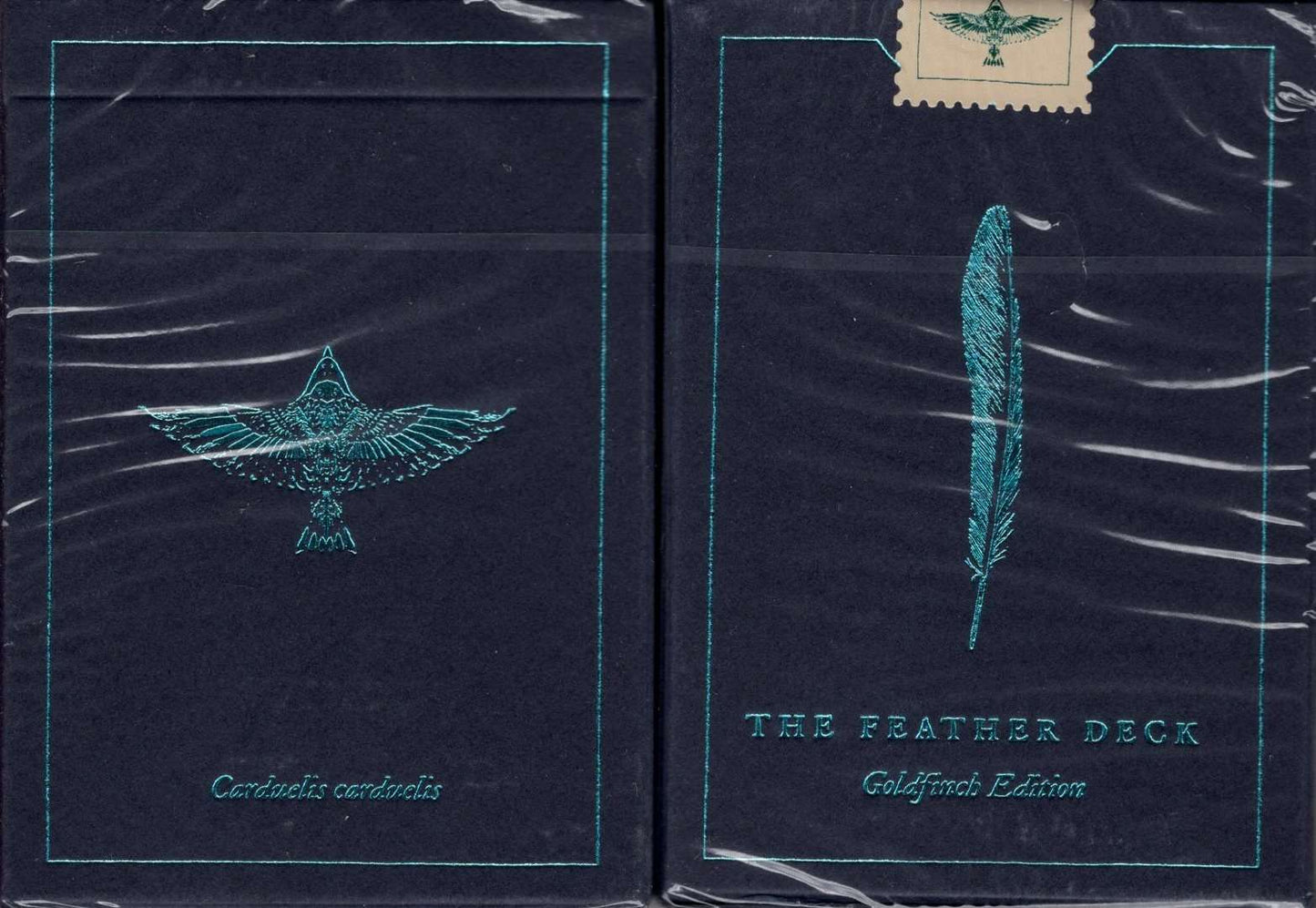 PlayingCardDecks.com-Feather Goldfinch Playing Cards Cartamundi: Teal
