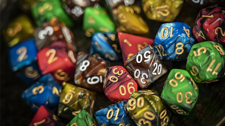 PlayingCardDecks.com-Five Elements Playing Cards Wooden Collection Set with 5 Dice