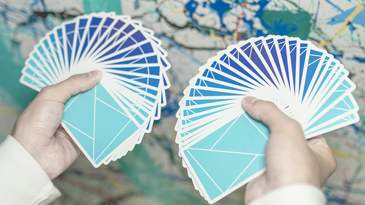 PlayingCardDecks.com-Flexible Gradients Blue Cardistry Playing Cards TCC