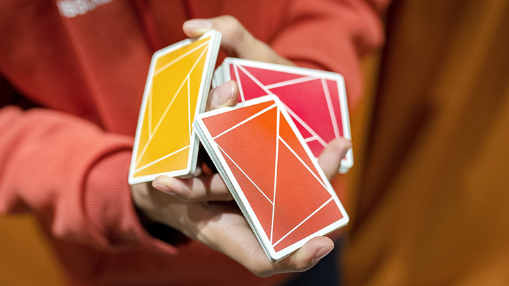 PlayingCardDecks.com-Flexible Gradients Orange Cardistry Playing Cards TCC