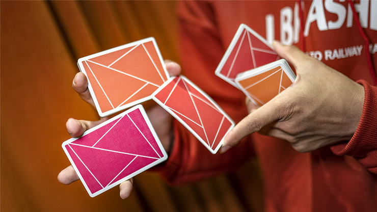 PlayingCardDecks.com-Flexible Gradients Orange Cardistry Playing Cards TCC
