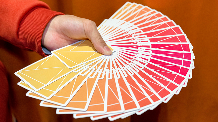 PlayingCardDecks.com-Flexible Gradients Orange Cardistry Playing Cards TCC