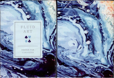 PlayingCardDecks.com-Fluid Art Blue Playing Cards TCC