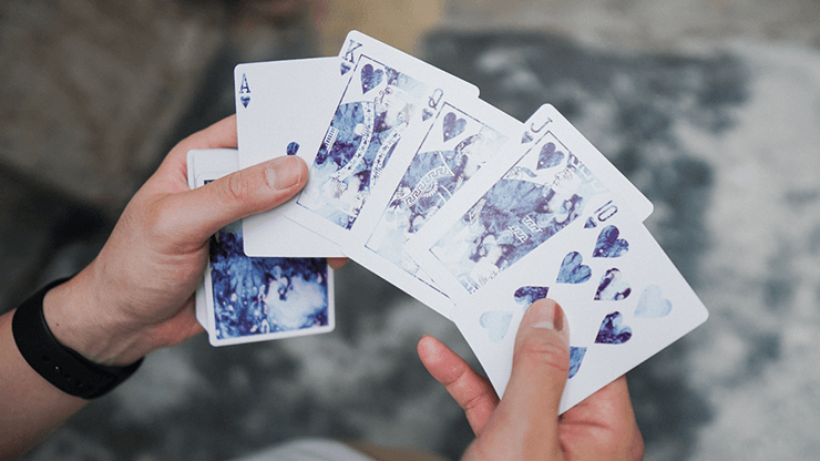 PlayingCardDecks.com-Fluid Art Blue Playing Cards TCC