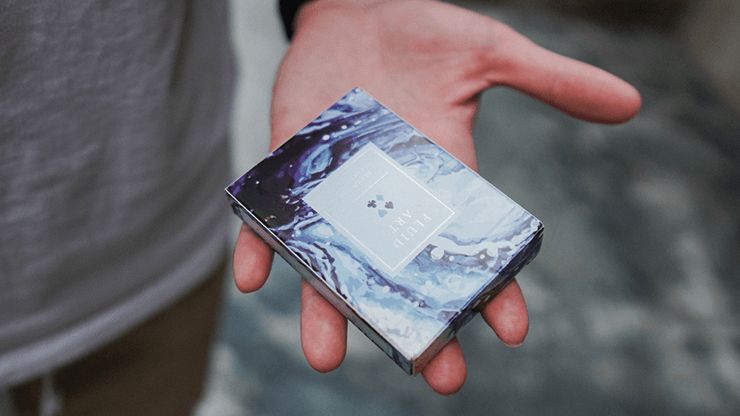 PlayingCardDecks.com-Fluid Art Blue Playing Cards TCC