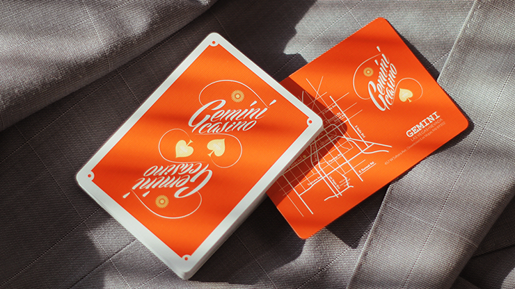 PlayingCardDecks.com-Gemini Casino 1975 Orange Playing Cards USPCC