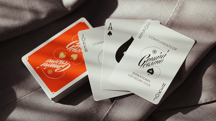 PlayingCardDecks.com-Gemini Casino 1975 Orange Playing Cards USPCC