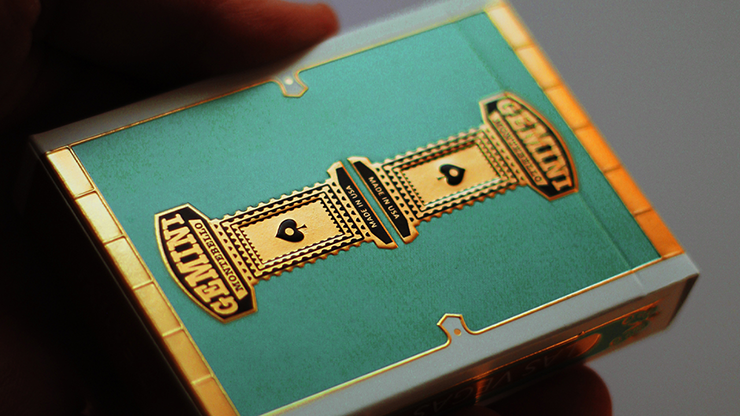 PlayingCardDecks.com-Gemini Casino Deluxe Turquoise Playing Cards USPCC