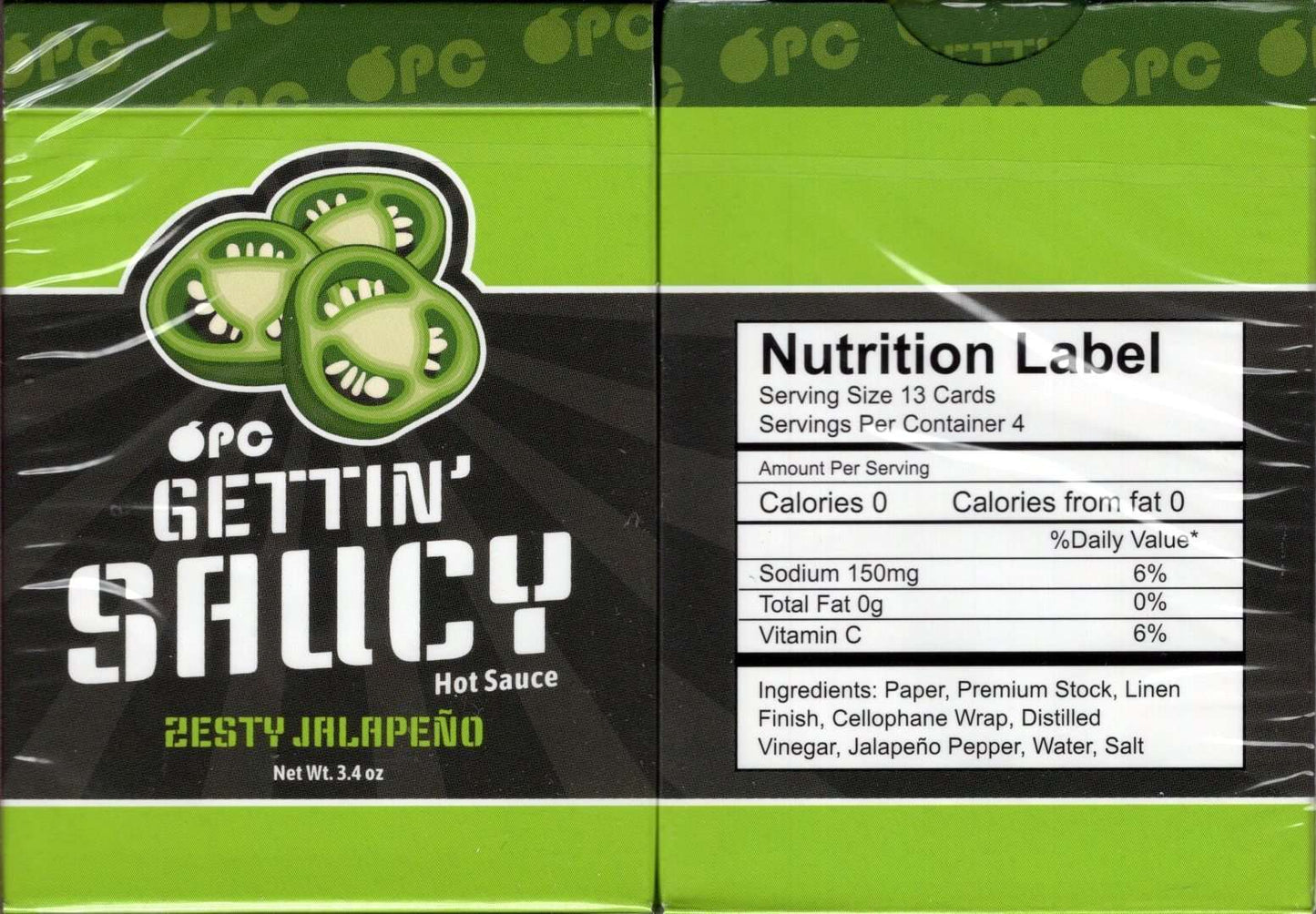 PlayingCardDecks.com-Gettin' Saucy Jalapeno Playing Cards USPCC
