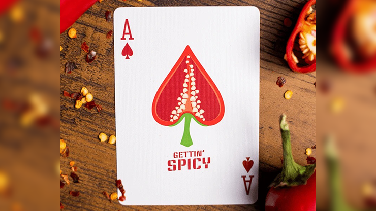 PlayingCardDecks.com-Gettin' Spicy Chili Pepper Playing Cards USPCC