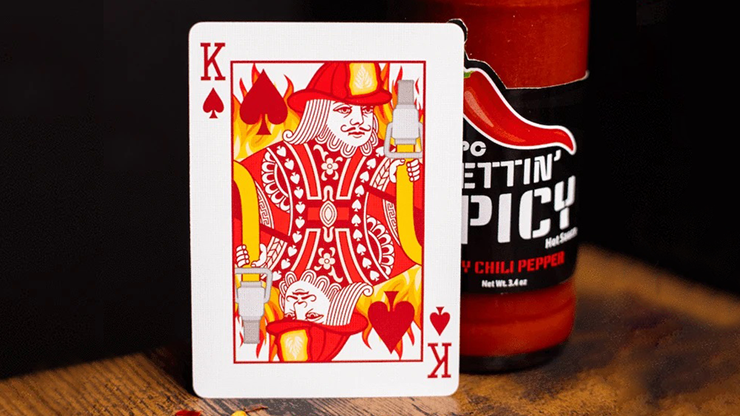 PlayingCardDecks.com-Gettin' Spicy Chili Pepper Playing Cards USPCC