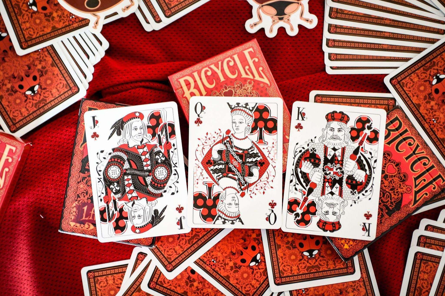PlayingCardDecks.com-Ladybug Bicycle Gilded Playing Cards