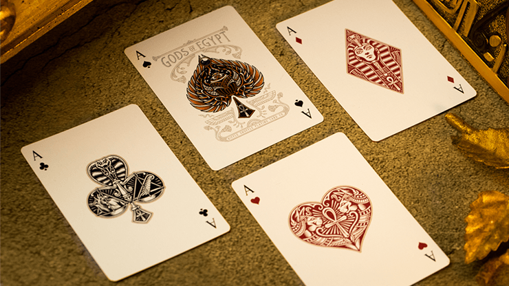 PlayingCardDecks.com-Gods of Egypt Golden Oasis Gilded Playing Cards TWPCC