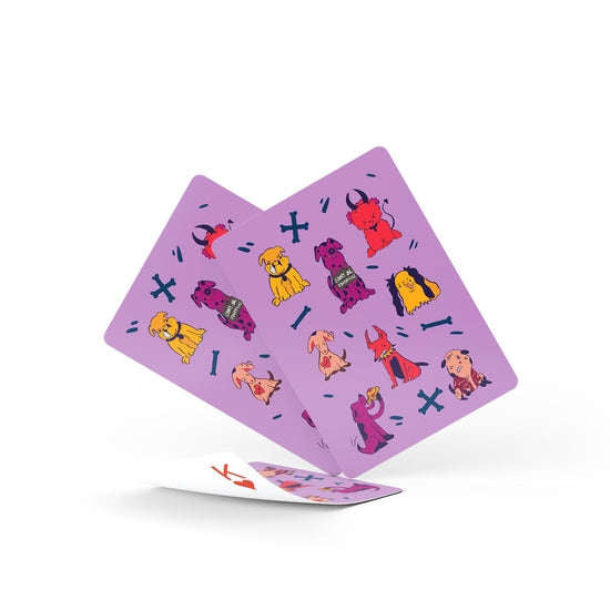 PlayingCardDecks.com-Good Boy / Bad Boy Dog Plastic Playing Cards 2 Deck Set