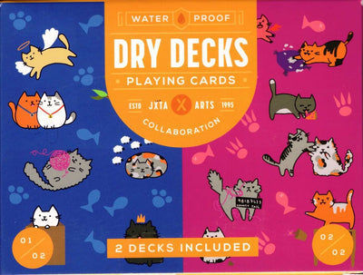 PlayingCardDecks.com-Good Kitty / Bad Kitty Plastic Playing Cards 2 Deck Set