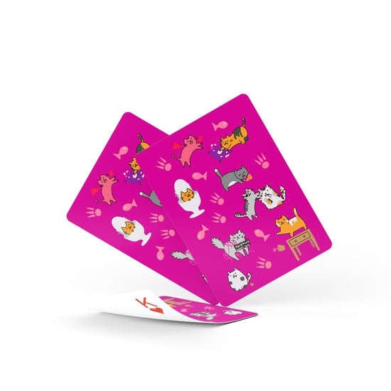 PlayingCardDecks.com-Good Kitty / Bad Kitty Plastic Playing Cards 2 Deck Set