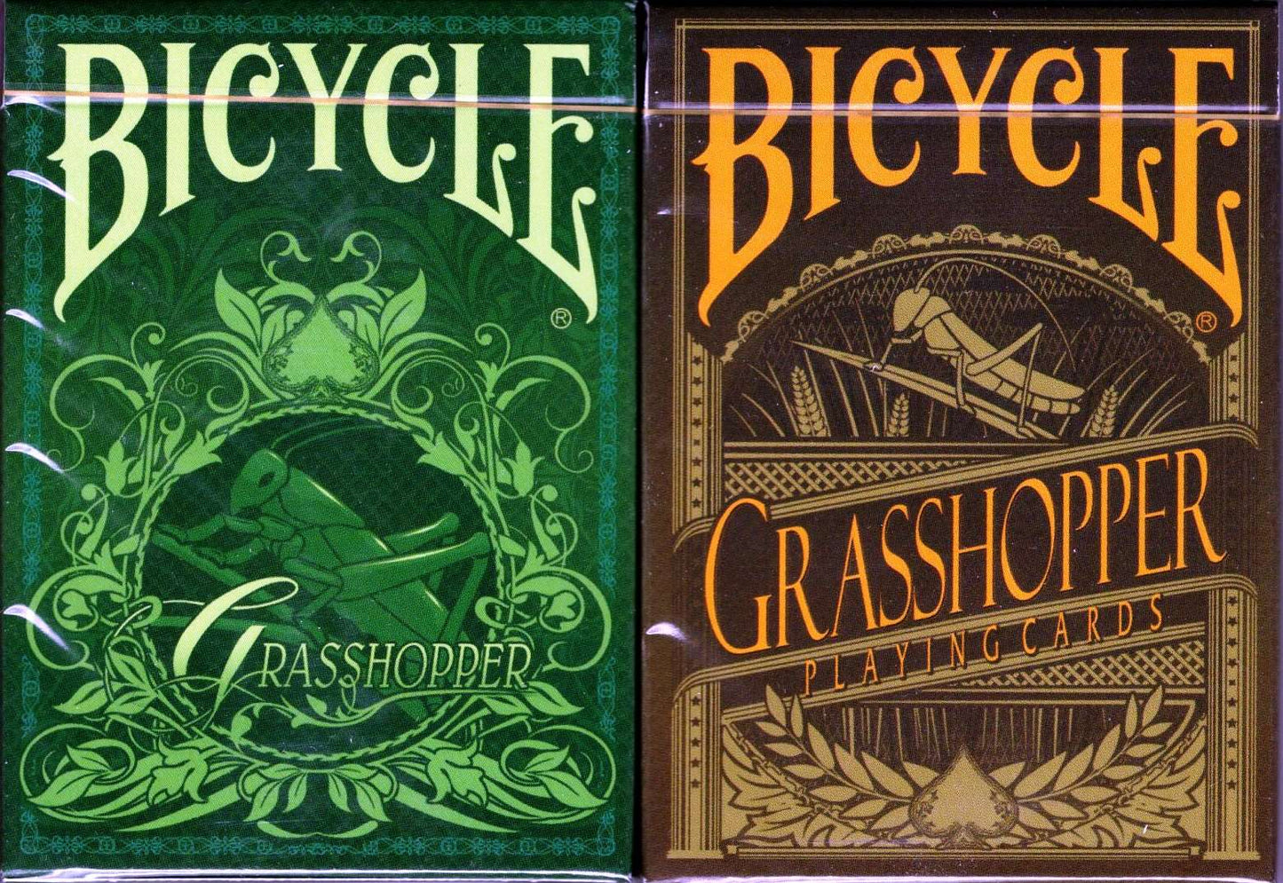 PlayingCardDecks.com-Grasshopper Gilded Bicycle Playing Cards: 2 Deck Set
