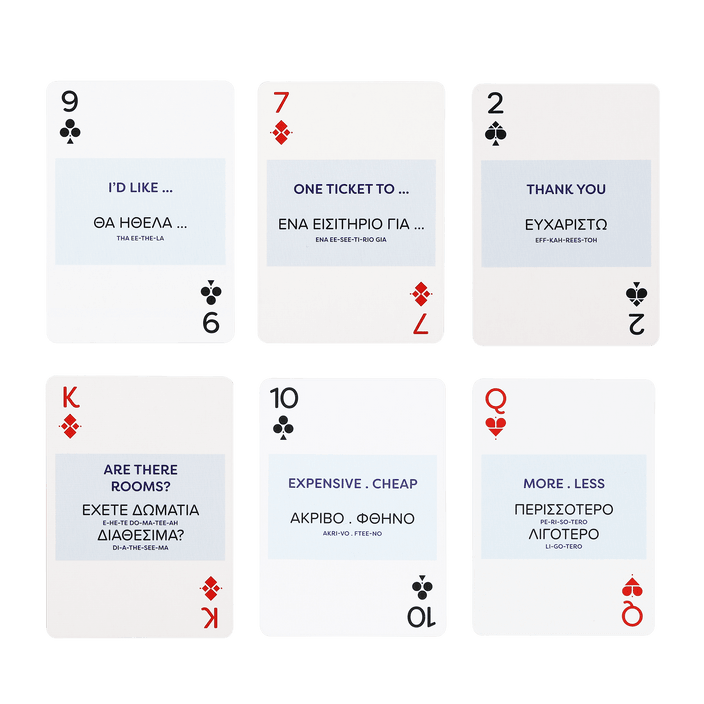 PlayingCardDecks.com-Greek Lingo Playing Cards