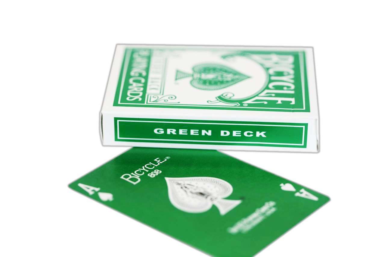 PlayingCardDecks.com-Green Deck v1 Cincinnati Printed Bicycle Playing Cards