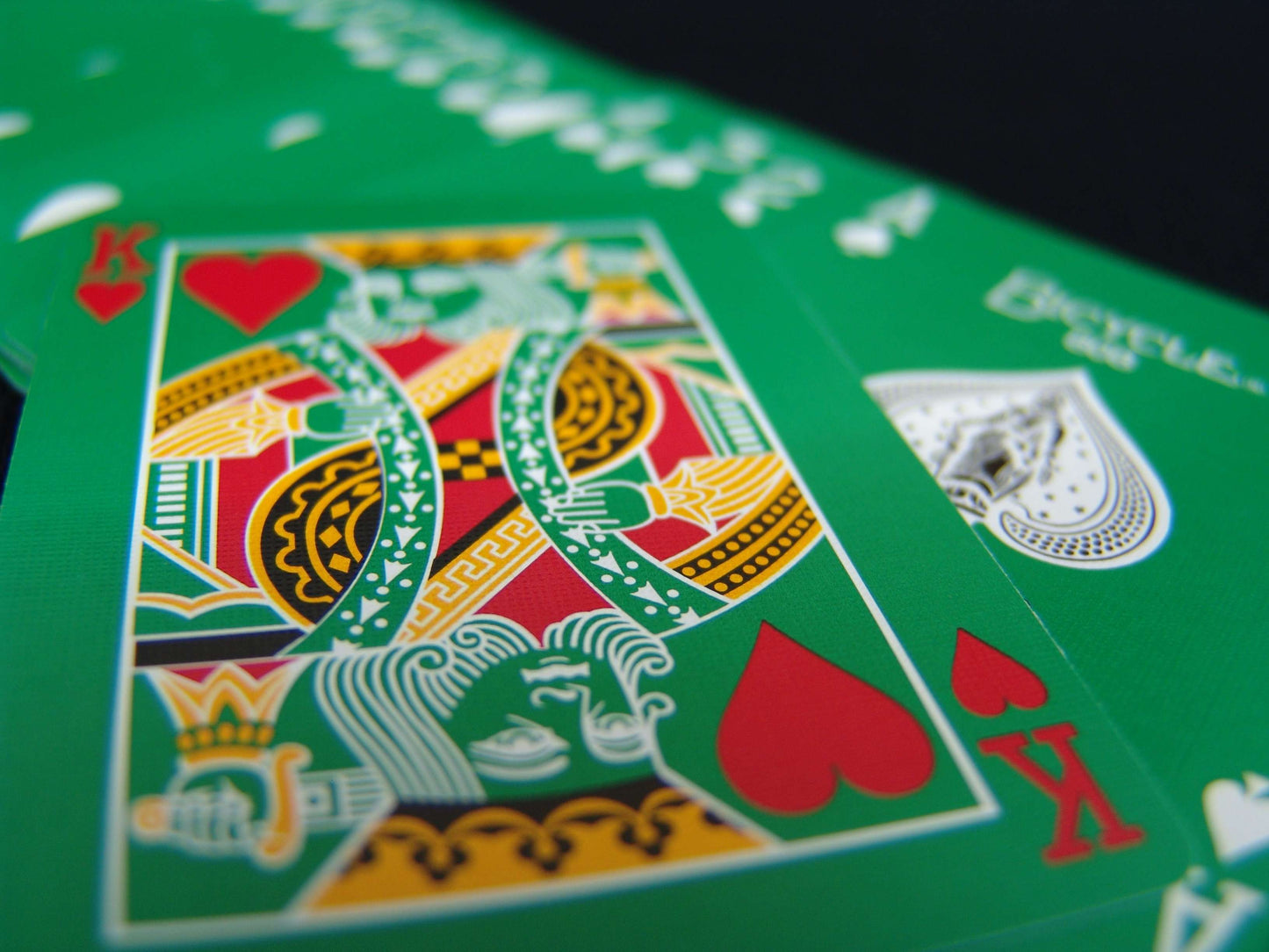 PlayingCardDecks.com-Green Deck v1 Cincinnati Printed Bicycle Playing Cards