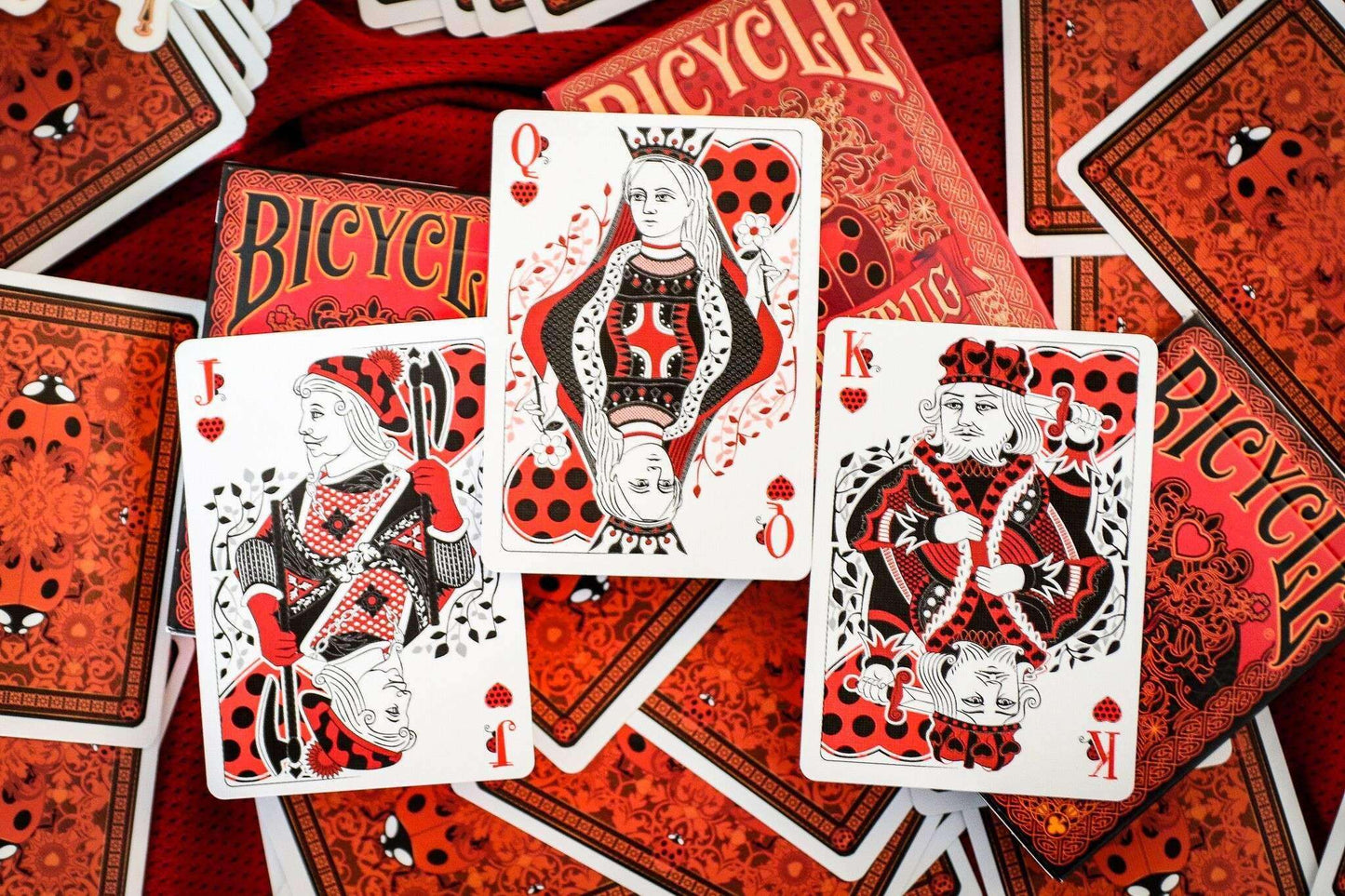 PlayingCardDecks.com-Ladybug Bicycle Gilded Playing Cards