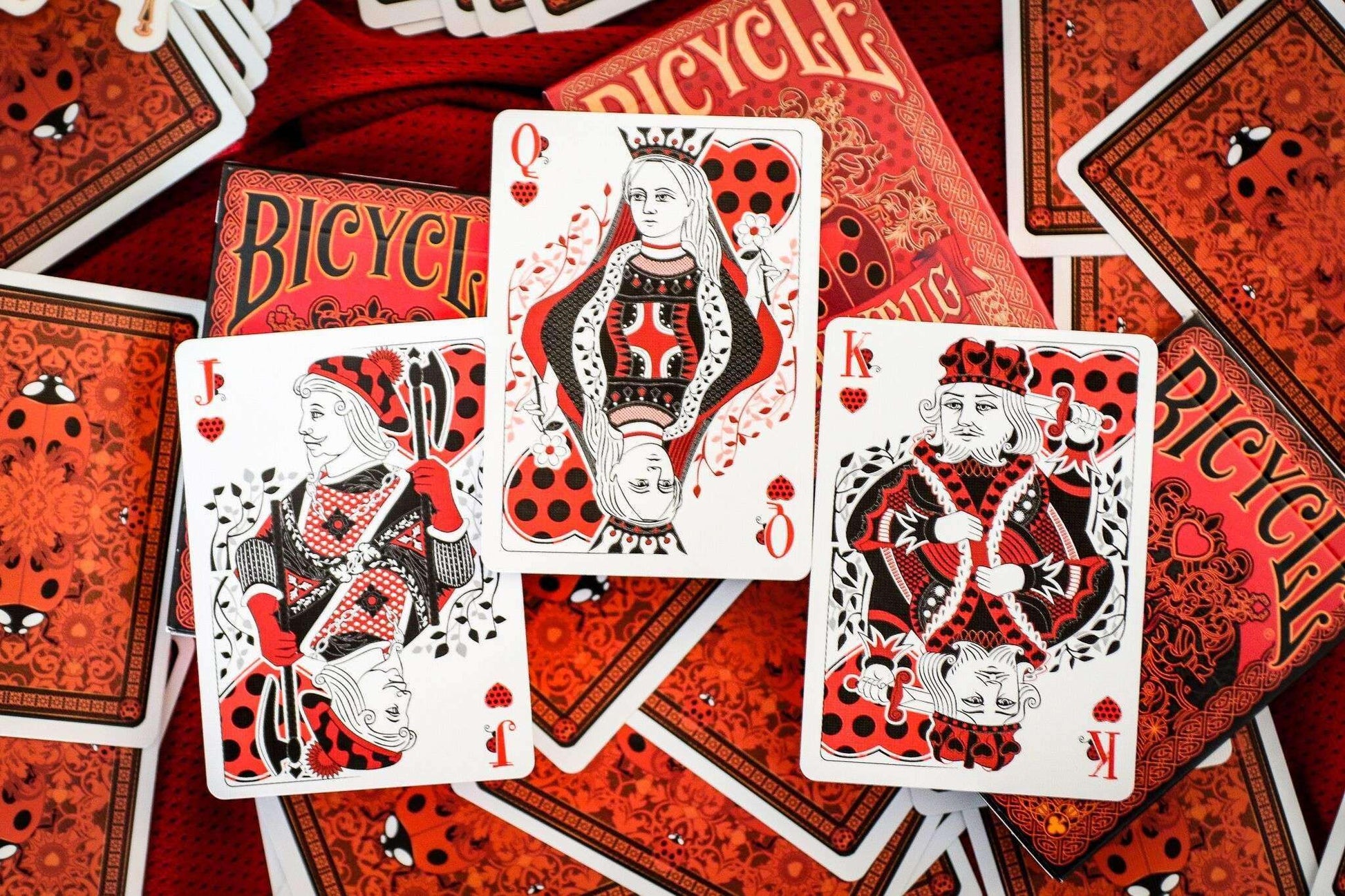 PlayingCardDecks.com-Ladybug Bicycle Gilded Playing Cards
