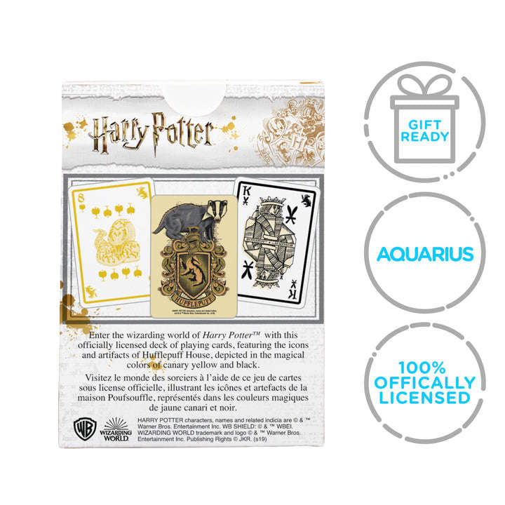 PlayingCardDecks.com-Harry Potter Hufflepuff Playing Cards Aquarius