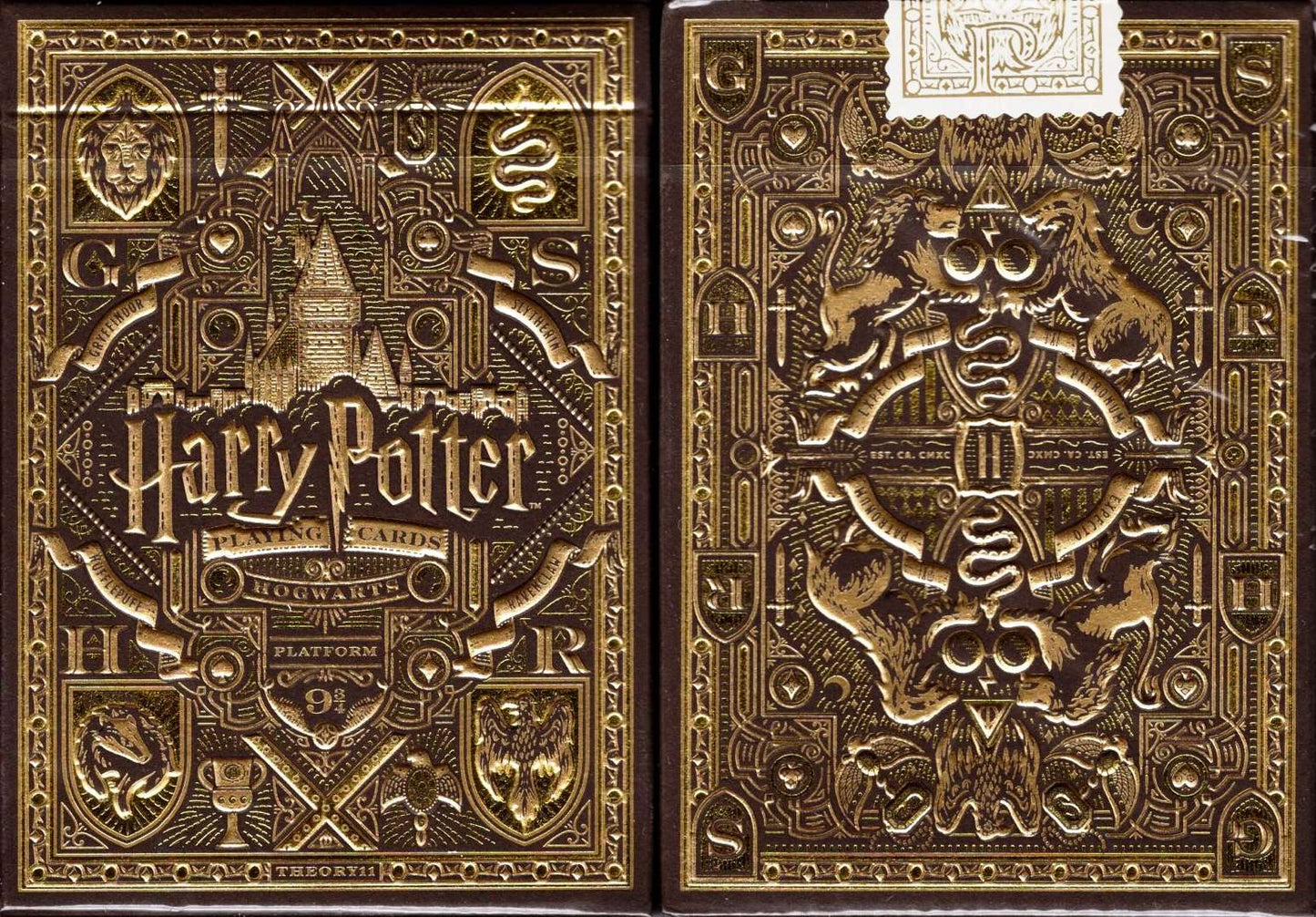 PlayingCardDecks.com-Harry Potter Hufflepuff Yellow Playing Cards USPCC