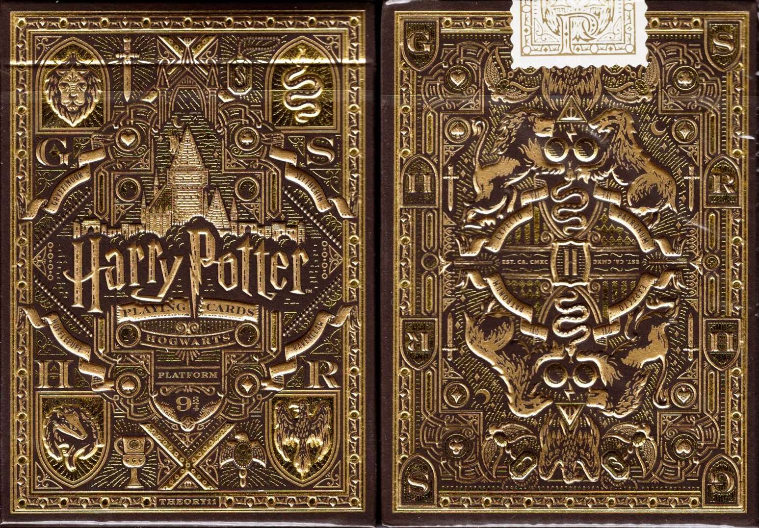 PlayingCardDecks.com-Harry Potter Hufflepuff Yellow Playing Cards USPCC
