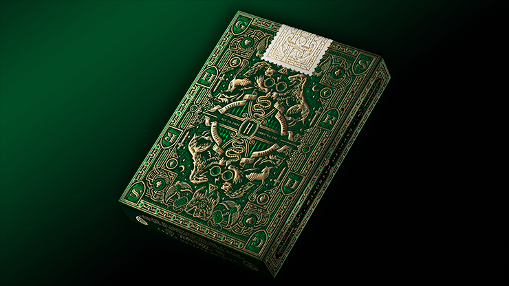 PlayingCardDecks.com-Harry Potter Slytherin Green Playing Cards USPCC
