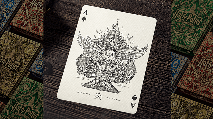 PlayingCardDecks.com-Harry Potter Slytherin Green Playing Cards USPCC