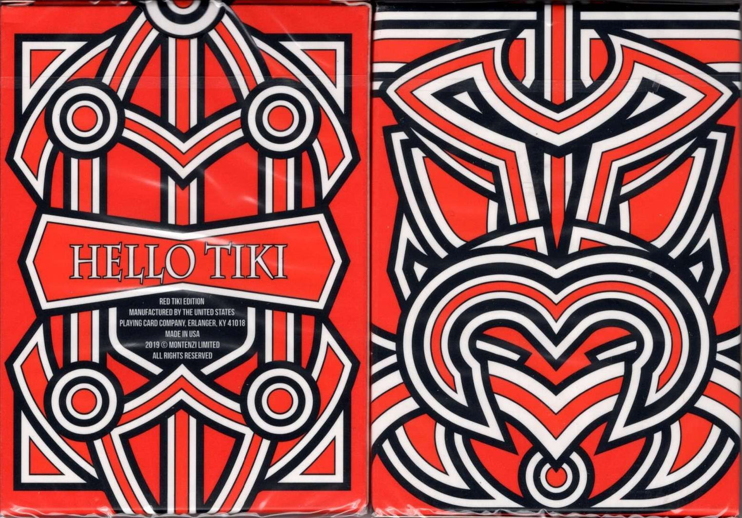 PlayingCardDecks.com-Hello Tiki v2 Playing Cards USPCC: Red