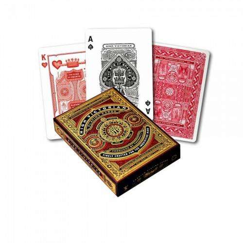 PlayingCardDecks.com-High Victorian Red Playing Cards USPCC