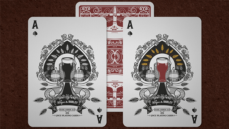 PlayingCardDecks.com-Hops & Barley Deep Amber Ale Playing Cards Cartamundi