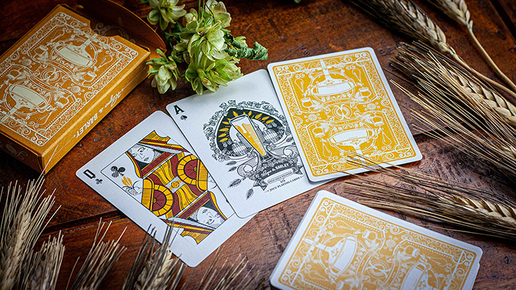 PlayingCardDecks.com-Hops & Barley Pale Gold Pilsner Playing Cards Cartamundi
