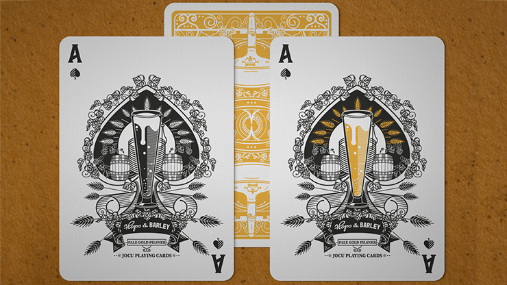 PlayingCardDecks.com-Hops & Barley Pale Gold Pilsner Playing Cards Cartamundi