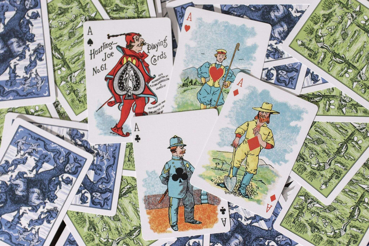 PlayingCardDecks.com-Hustling Joe Reproduction Gilded Playing Cards USPCC