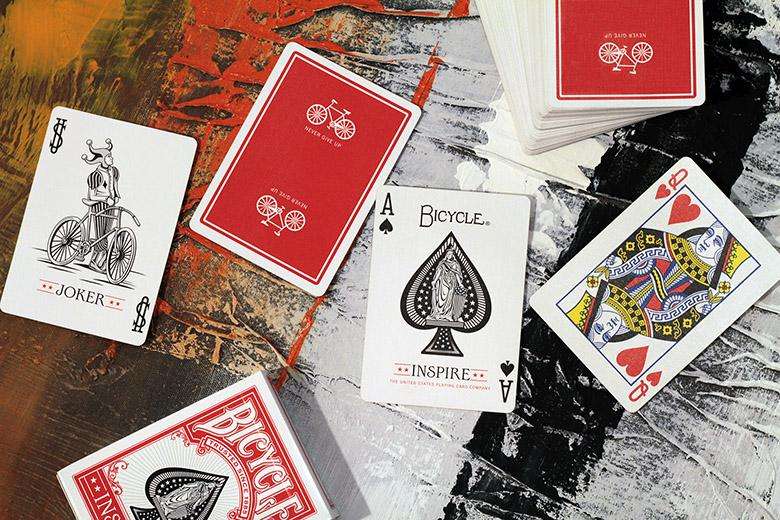 PlayingCardDecks.com-Inspire Red Marked Bicycle Playing Cards