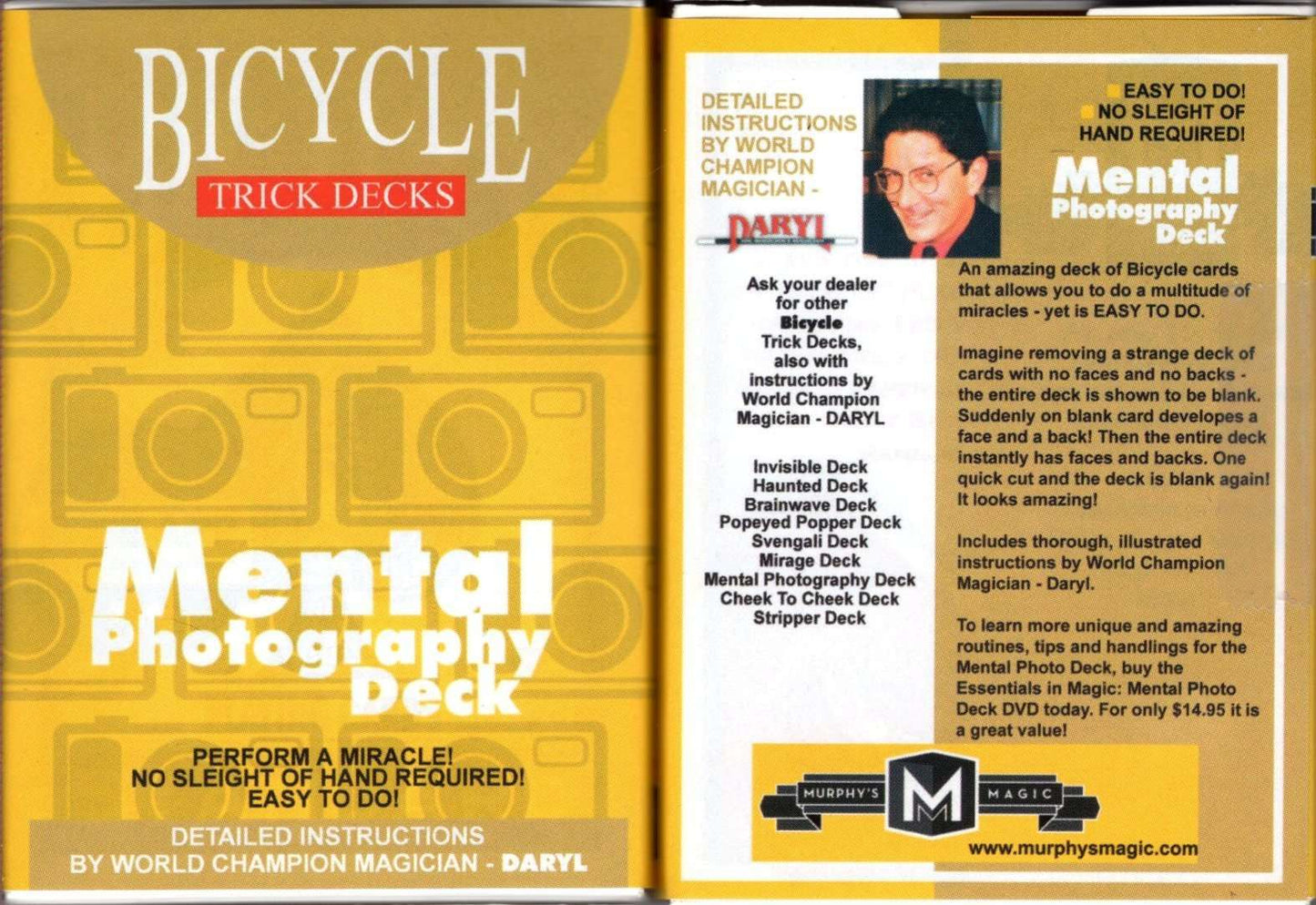 PlayingCardDecks.com-Mental Photography Red Bicycle Playing Cards