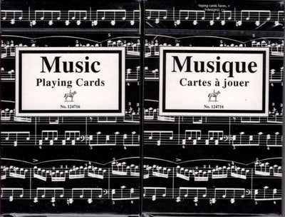 PlayingCardDecks.com-Music Black Playing Cards Piatnik