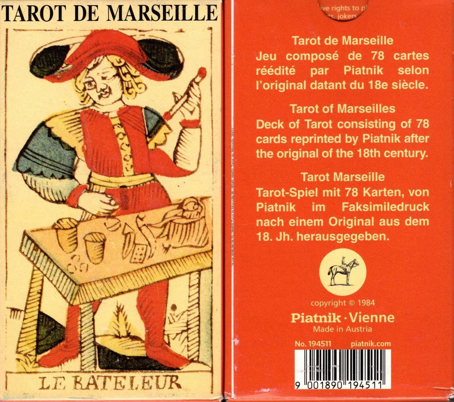 PlayingCardDecks.com-Tarot de Marseille Piatnik