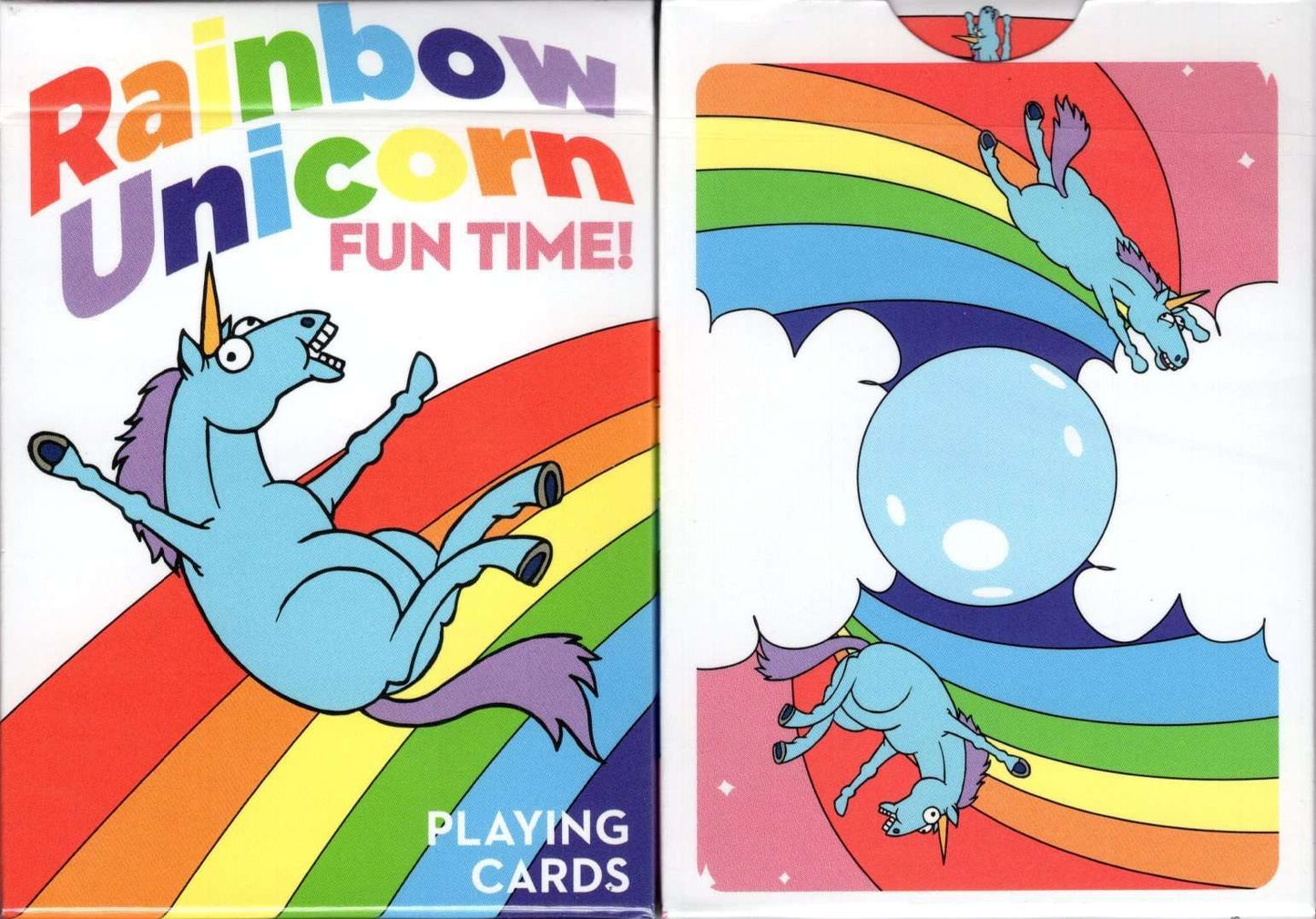 PlayingCardDecks.com-Rainbow Unicorn Fun Time! Playing Cards USPCC