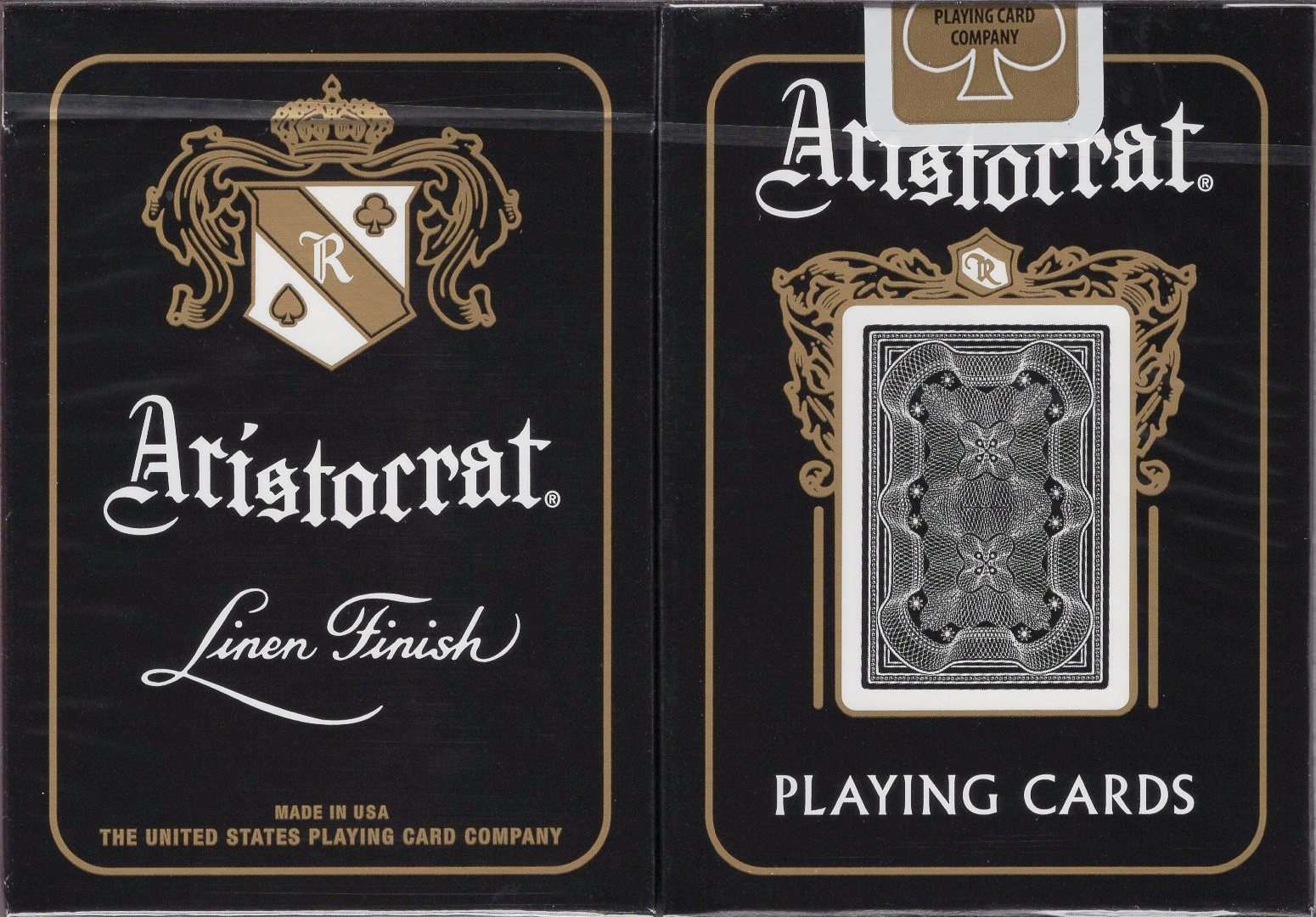 PlayingCardDecks.com-Aristocrat Black Playing Cards USPCC