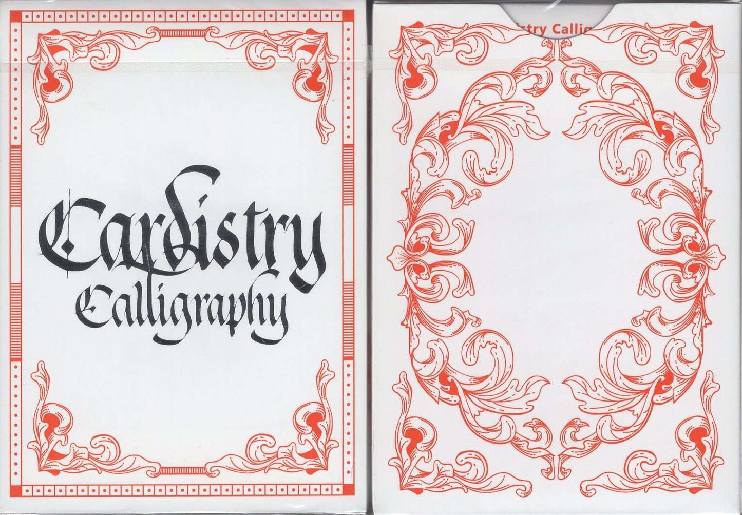 PlayingCardDecks.com-Cardistry Calligraphy Playing Cards - Blue & Red: Red