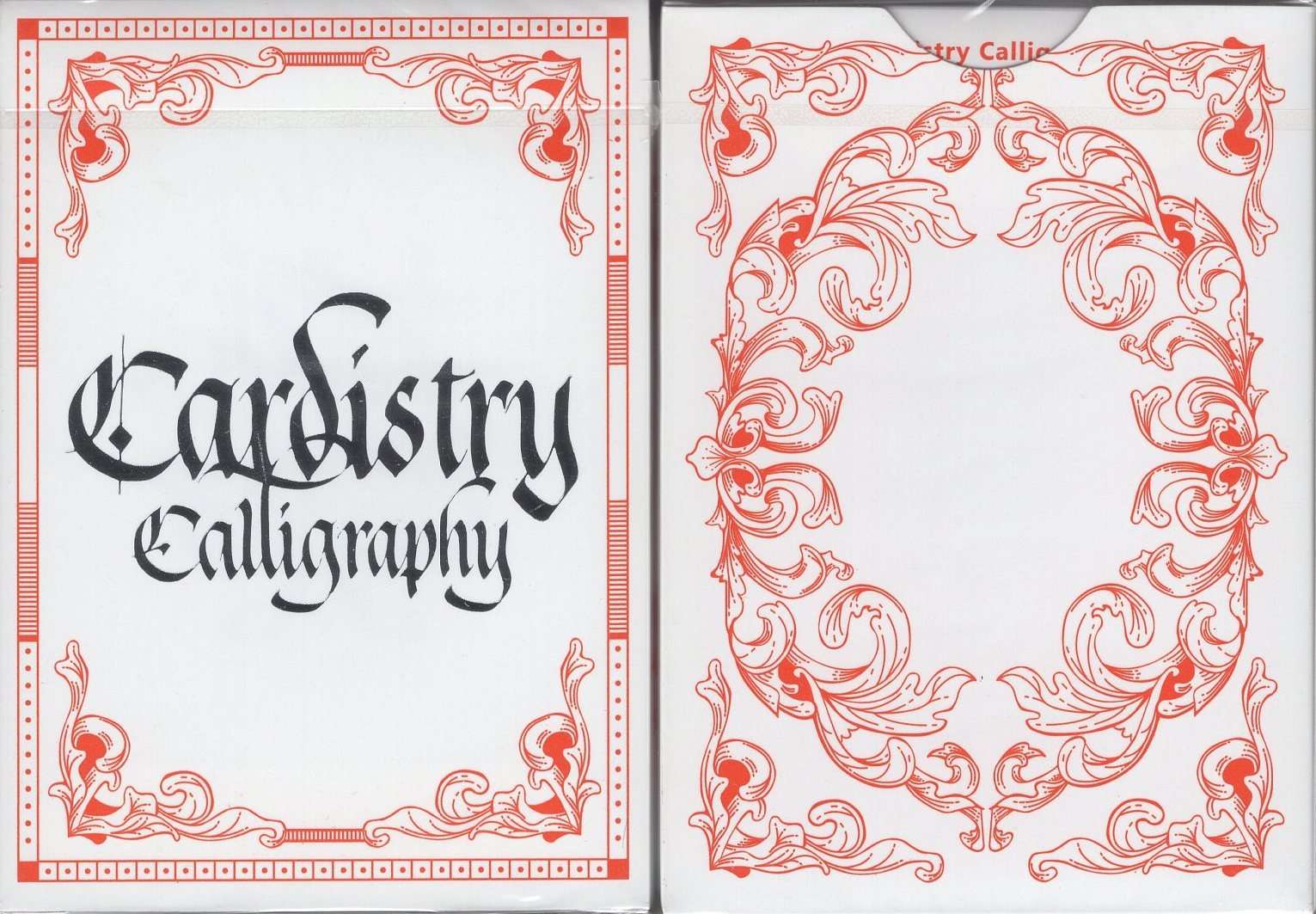 PlayingCardDecks.com-Cardistry Calligraphy Playing Cards - Blue & Red: Red